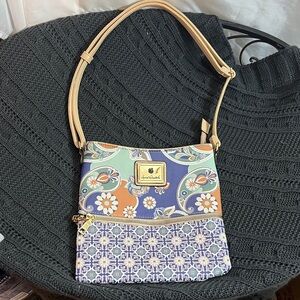 Gloria Vanderbilt Paisley Crossbody Bag - Blue, Orange, Tan